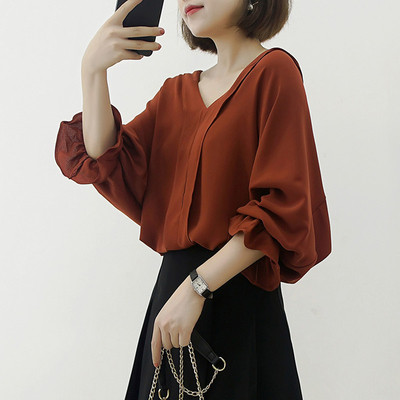 Camasa de dama eleganta model free cu decolteu in V - doua culori