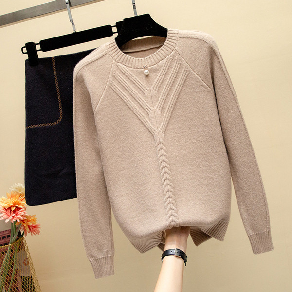 Pulover de dama modern cu decolteu O in mai multe culori