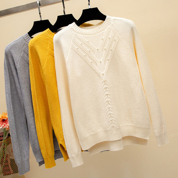 Pulover de dama modern cu decolteu O in mai multe culori