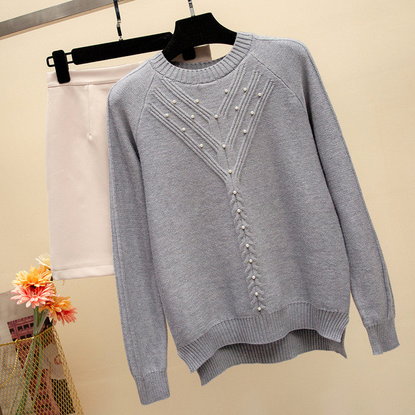 Pulover de dama modern cu decolteu O in mai multe culori