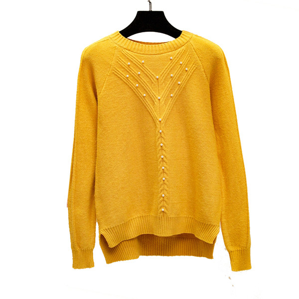 Pulover de dama modern cu decolteu O in mai multe culori