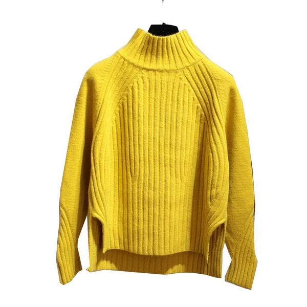 Pulover de dama casual cu guler inalt in mai multe culori