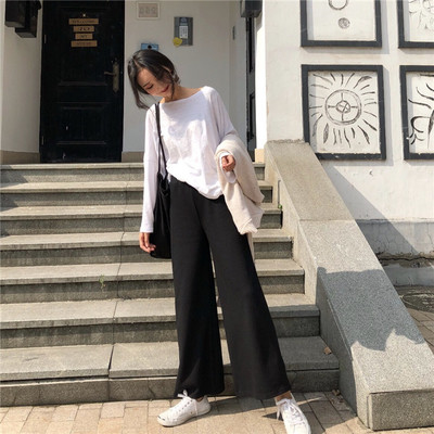 Ежедневен дамски панталон в няколко цвята - широк модел