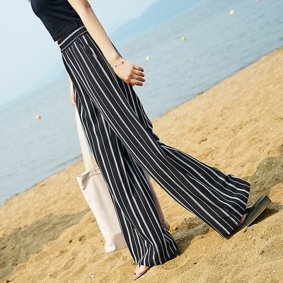 Раиран дамски панталон - широк модел