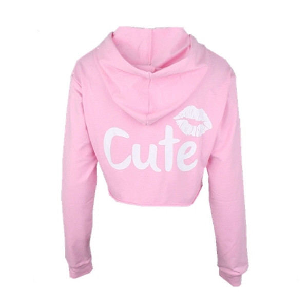 Σύντομο αθλητικό καθημερινό φούτερ με κουκούλα και επιγραφή