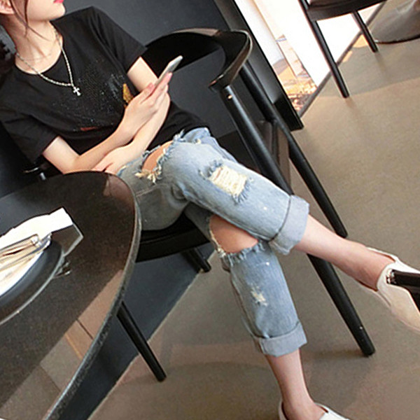 Blugi lungi de dama de culoare deschisa