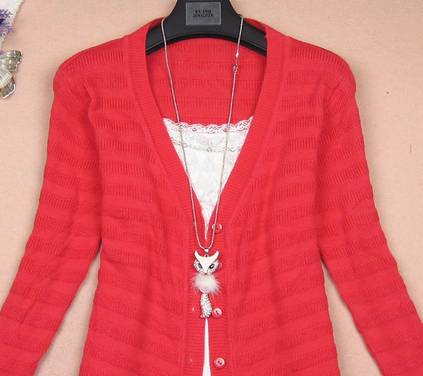 Cardigan dama in mai multe culori cu decolteu in V