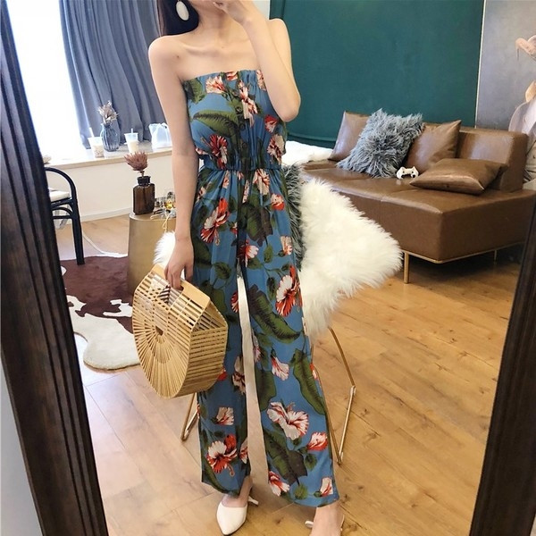 Γυναικεία σαλοπέτα  με floral σχέδιο σε δύο χρώματα