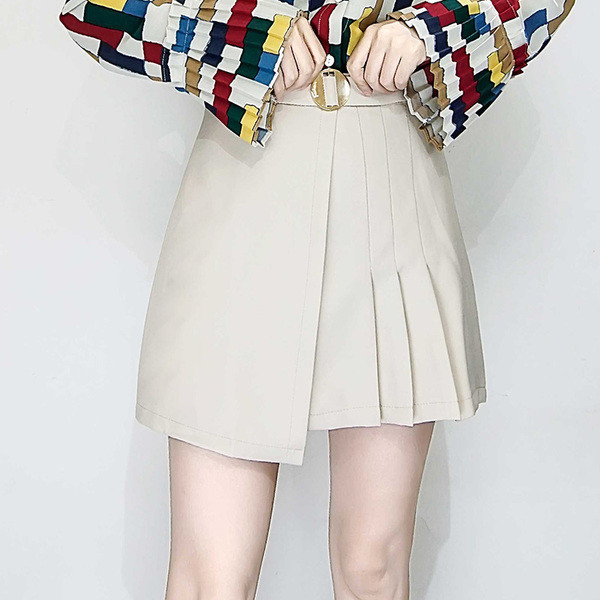 Асиметрична елегантна дамска пола в два цвята