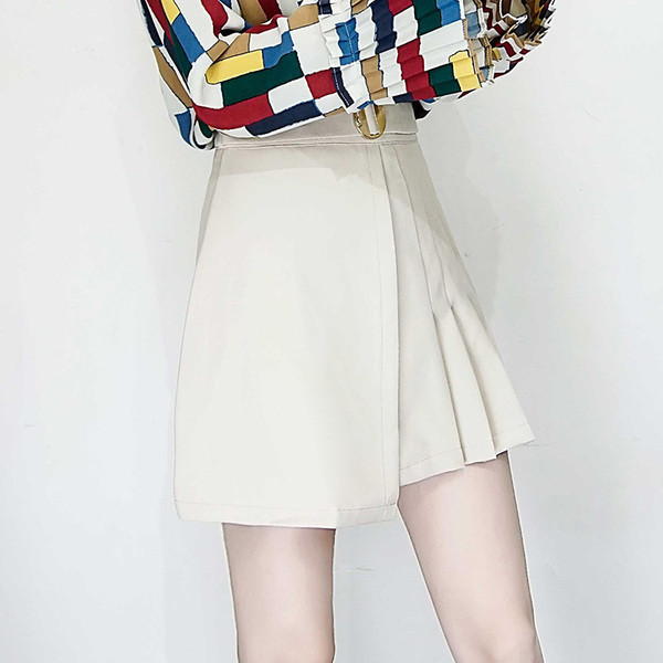 Асиметрична елегантна дамска пола в два цвята