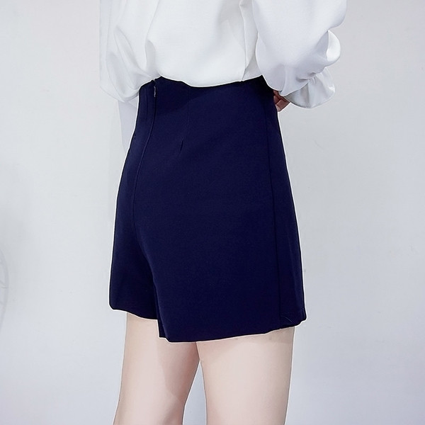 Стилна дамска пола-панталон с връзки в два цвята