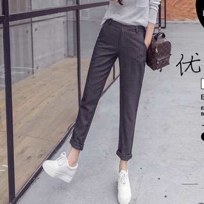 Stílusos női nadrág szürke és fekete színben