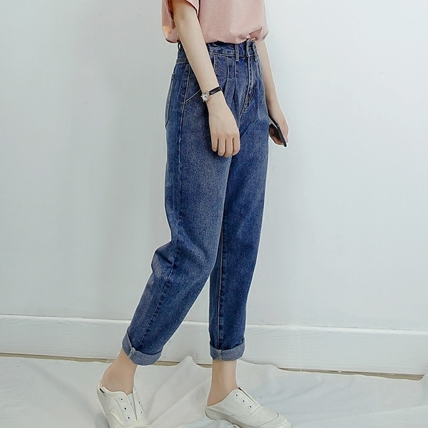 Μοντέρνο μοντέλο  γυναικεία τζιν με ψηλή μέση 