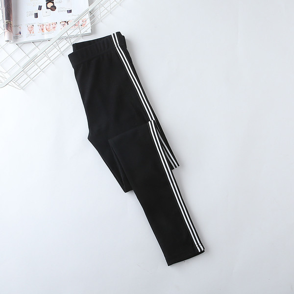 Jambiere de damă din bumbac cu margini în negru și gri