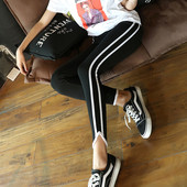 Napi női leggings három színben, fehér szegéllyel