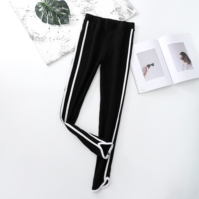 Napi női leggings három színben, fehér szegéllyel