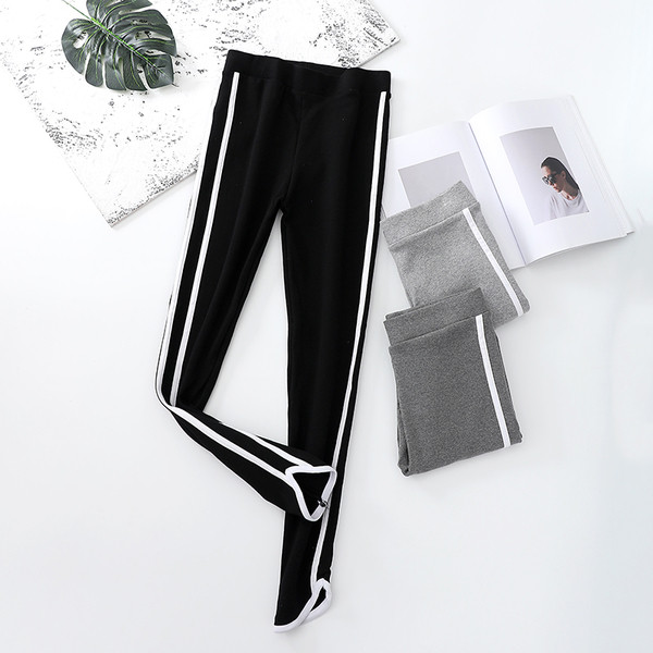 Napi női leggings három színben, fehér szegéllyel