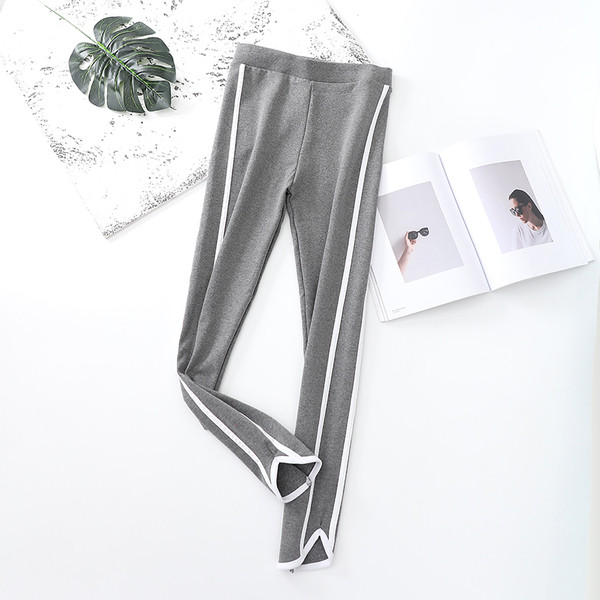 Napi női leggings három színben, fehér szegéllyel