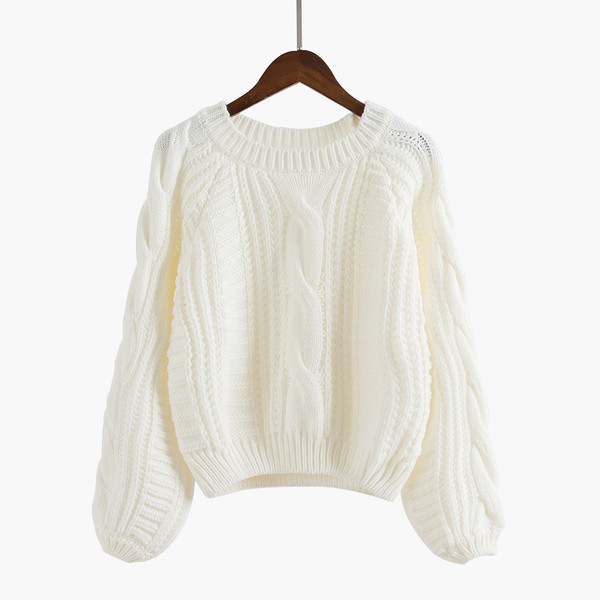 Μοντέρνο γυναικείο πουλόβερ  με O-neckline σε διάφορα παστέλ χρώματα