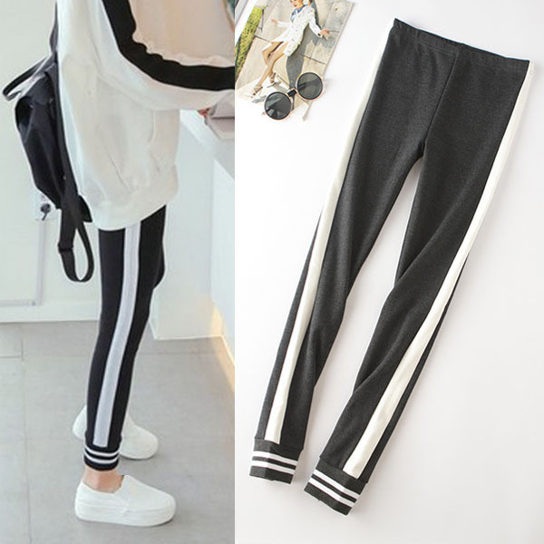 Jambiere casual dama cu margini albe in trei culori