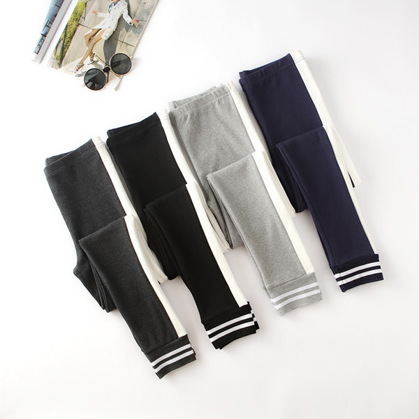 Jambiere casual dama cu margini albe in trei culori