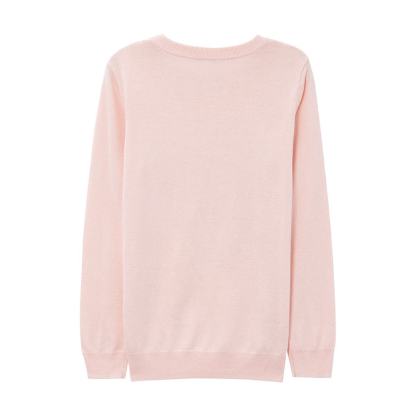 Bluză de damă sport-casual cu aplicație colorată în roz