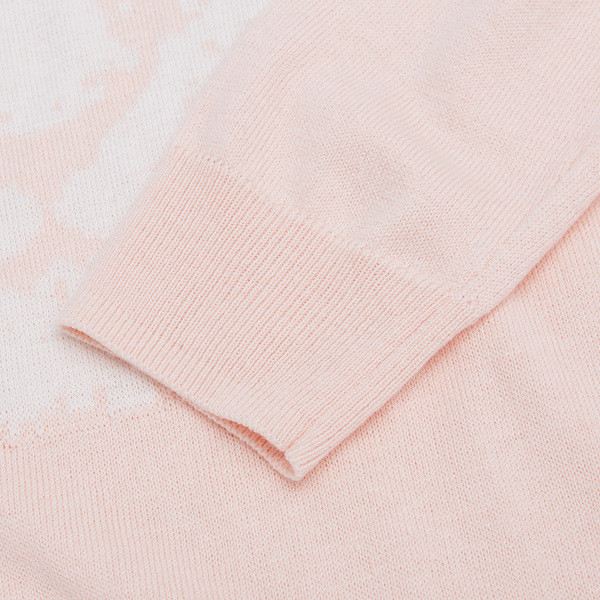 Bluză de damă sport-casual cu aplicație colorată în roz