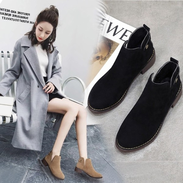 Дамски ежедневни боти в черен и кафяв цвят