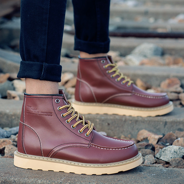 Cizme curate pentru barbati din piele ecologica in trei culori