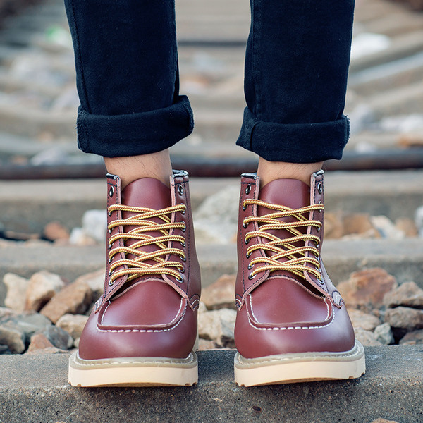 Cizme curate pentru barbati din piele ecologica in trei culori