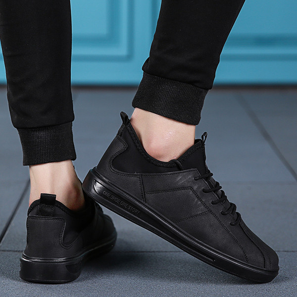 Ежедневни мъжки кецове за есетна от еко кожа в три цвята