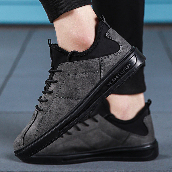 Ежедневни мъжки кецове за есетна от еко кожа в три цвята