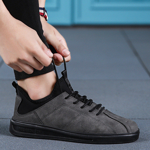 Ежедневни мъжки кецове за есетна от еко кожа в три цвята