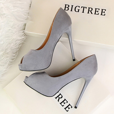 Стилни дамски обувки с висок ток в няколко цвята