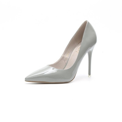 Дамски лачени обувки с висок ток в няколко цвята