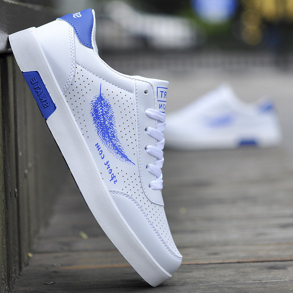 Мъжки ежедневни маратонки в бяло и черно