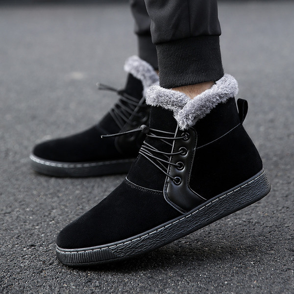 Adidași de iarnă pentru bărbați cu legături elastice reglabile