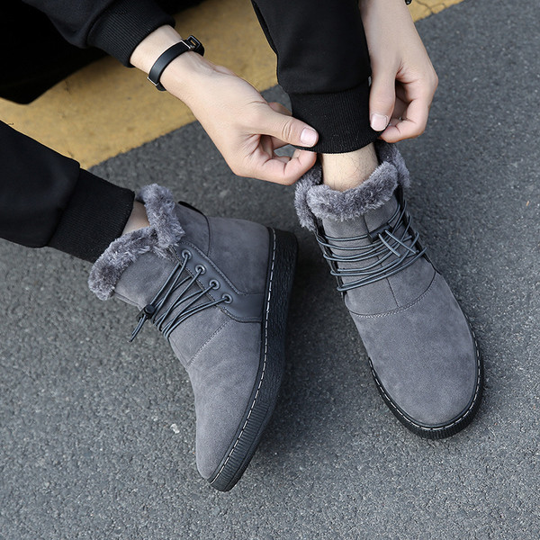 Adidași de iarnă pentru bărbați cu legături elastice reglabile