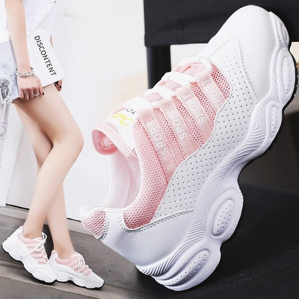 Спортно-ежедневни дамски маратонки с груба подметка в три цвята