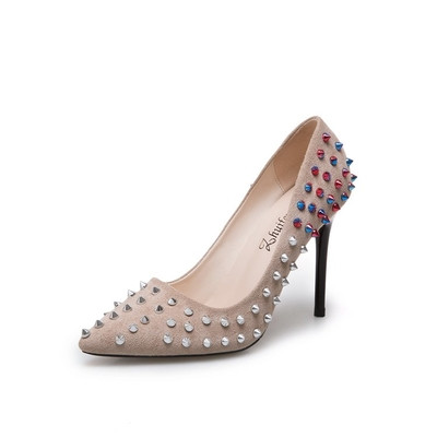 Дамски обувки с метални капси в два цвята