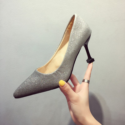 Дамски обувки с висок ток в три цвята