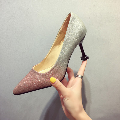 Дамски обувки с висок ток в три цвята