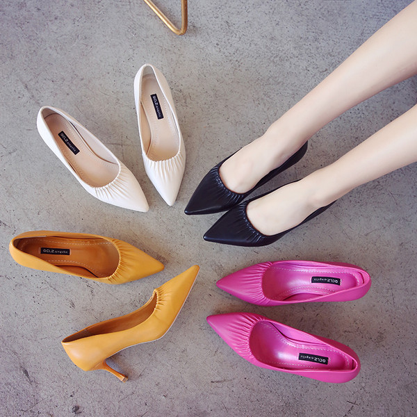 Дамски обувки с висок ток в различни цветове