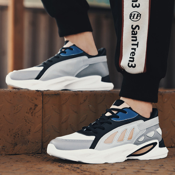 Удобни спортни мъжки маратонки в три цвята