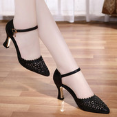 Дамски модерни обувки с висок ток 