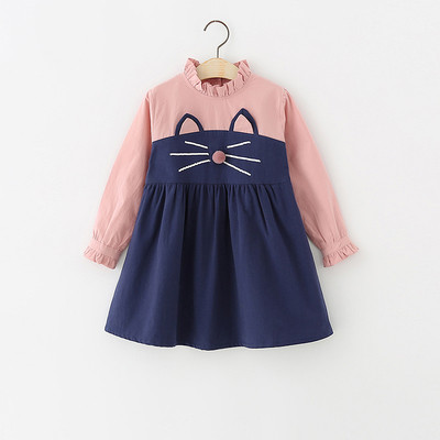 Rochie pentru copii de primavara-toamna cu element 3D