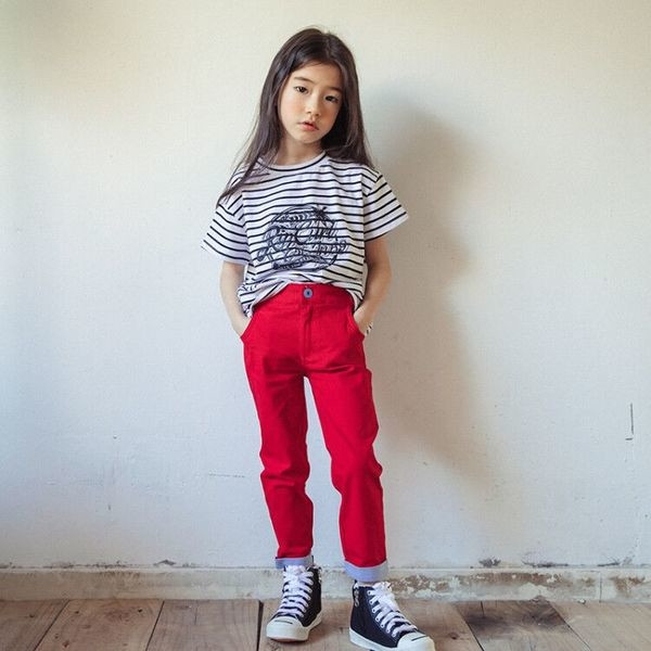 Pantaloni copii pentru o fata in roz