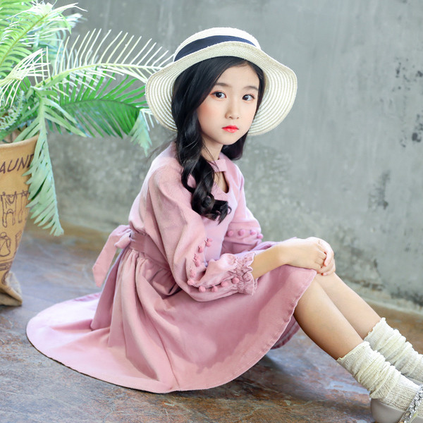 Rochie casual pentru copii croiala model in doua culori