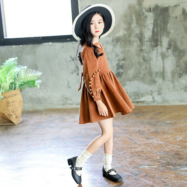 Rochie casual pentru copii croiala model in doua culori