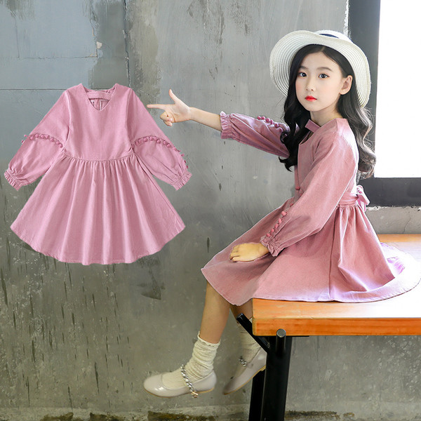 Rochie casual pentru copii croiala model in doua culori